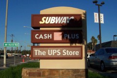 Subway Cash Plus Monument Sign