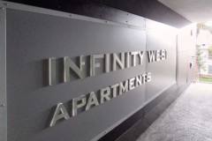 Infinity West Apartments Dimensional Letter Walkway Sign