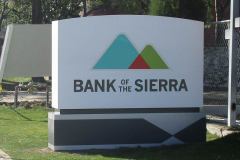 Bank of the Sierra Monument Sign.