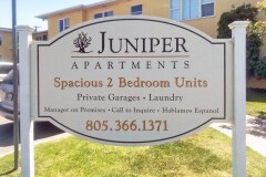 Juniper Apartments Post & Panel Monument Sign