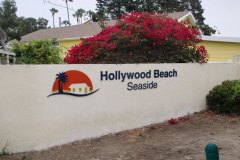 Hollywood Beach Seaside Apartments Sign