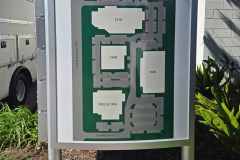 7402 Hollister Ave. Property Management Business Park Site Directory Map by Dave's Signs.
