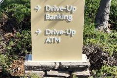 Chase Bank Drive Up ATM Wayfinding Property Management Sign, Newbury Park, CA