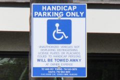 Breakwater Apartments Handicap Parking Lot Signs, Huntington Beach, CA