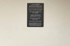 The Hills Property Management Laundry Room Sign, Thousand Oaks, CA