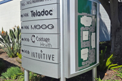 7402 Hollister Ave. Property Management Multi-Tenant Wayfinding Directory Sign - 3/4 View by Dave's Signs.