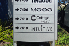 7402 Hollister Ave. Property Management Multi-Tenant Wayfinding Directory Sign by Dave's Signs.