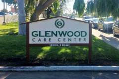 Glenwood Care Center Post and Panel Property Management Sign, Oxnard, CA