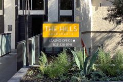 The Hills Apartments Property Management Post and Panel Monument Sign, Thousand Oaks, CA