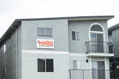 The Marq Apartments Property Management Sign, Hyland Park, CA