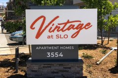 Vintage at SLO Property Management Sign, San Luis Obispo, CA