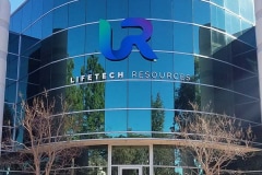 Lifetech Resources in Moorpark, CA - Corporate Building Signage Program - Channel Letter Sign