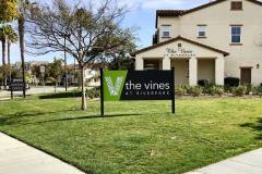 IEC The Vines At Riverpark Property Management Post and Panel Sign, Oxnard, CA