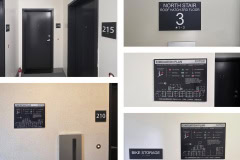 Miles at Highland Coliving Apartments Property Management Signs by Dave's Signs.