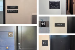Miles at Highland Coliving Apartments Property Management Signs by Dave's Signs.