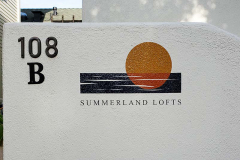 Summerland Lofts Property Management Signs, Summerland, CA