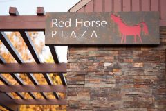 Red Horse Plaza Dimensional Letter Sign in Oak View