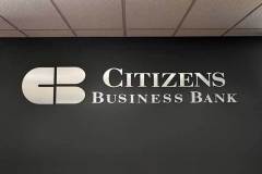 Citizens Business Bank Lobby Sign by Dave's Signs.