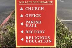 Our Lady of Guadalupe Post and Panel Monument Sign, Oxnard, CA