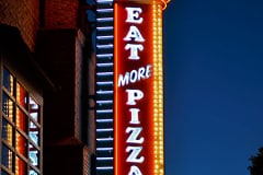 Eat More Pizza Custom Neon Sign for Toppers Pizza Place in Channel Islands Harbor
