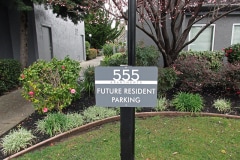 555 Apartments Parking Post and Panel Sign