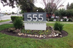 555 Apartments Monument Sign