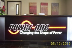 Power One Indoor Illuminated Sign