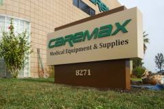 Caremax Medical Equipment and Supplies Monument Sign, Buena Park, CA