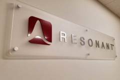 Resonant Office Lobby Sign, Santa Barbara, CA