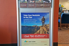 Bank of the Sierra Indoor Informational Kiosk Office Sign