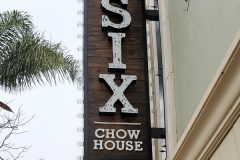 The Six Chow House Illuminated Channel Letter Blade Sign, Ventura, CA