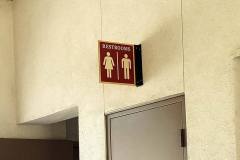 Our Lady of Guadalupe Parish Restroom Blade Sign, Oxnard, CA