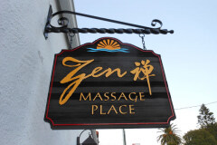 Zen Massage Wood Blade Sign in Santa Barbara