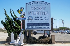 Channel Islands Sport Fishing Post & Panel Monument Sign