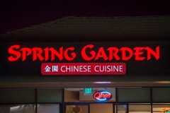 Spring Garden Chinese Cuisine Channel Letter Sign