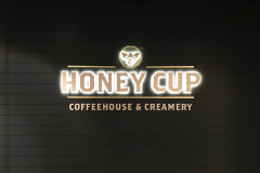 Honey Cup Coffeehouse Illuminated Channel Letter Sign, Oxnard, CA