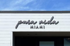 Pura Vida Channel Letter Storefront Sign, Malibu, CA