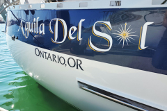 Aguila del Sol Custom Graphic Boat Lettering, Ontario, OR