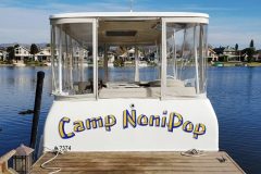 Camp Nonipop  Custom Graphic Boat Sign, Lake Sherwood, CA