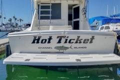 Hot Ticket Custom Graphic Boat Sign in Channel Islands, CA