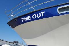 Time Out Custom Graphic Boat Sign - Bow, Ventura, CA