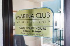 Marina Club Custom Graphic Door Sign