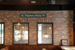 Toppers Pizza Place Custom Graphic Hand Painted Sign, Camarillo, CA