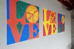 Toppers Pizza Place Custom Graphic Hand Painted Signs, Camarillo, CA