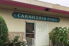 Carniceria Mi Pueblito Custom Graphic Painted Sign - Back, Santa Paula, CA