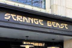 Strange Beast Restaurant Signs in downtown Ventura 2023