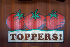 Toppers Pizza Hand Painted Custom Graphic Sign