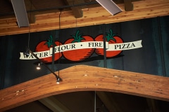 Toppers Pizza Hand Painted Custom Graphic Sign