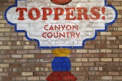 Toppers Pizza Place Hand Painted Custom Graphic Sign