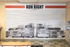 Run Right Truck Parts Custom Graphic Sign, San Fernando, CA